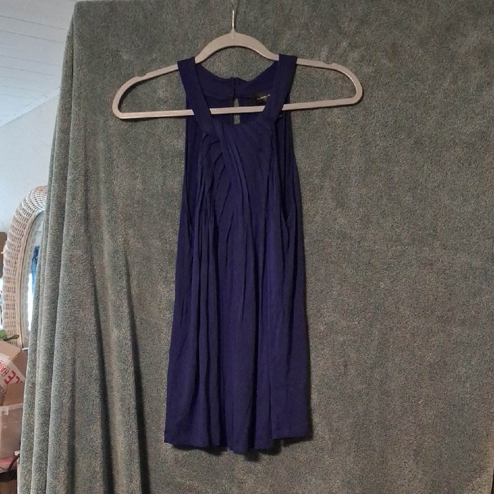 Elegant Blue Sleeveless Top